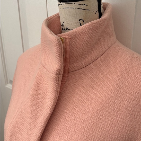 J.Crew Pale pink Nello Gori wool Stadium Cloth Coat Sz 2 4 Small - Picture 8 of 13